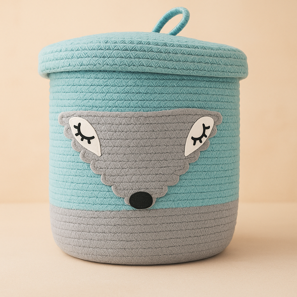 Fox Storage Bag for Kids | Cute Animal Design | Foldable Organizer | Ideal for Toys, Clothes & Books