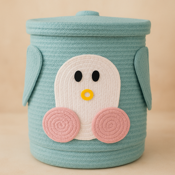 Penguin Storage Bag for Kids | Cute Cartoon Animal Design | Foldable & Spacious | Ideal for Toys, Books & Clothes