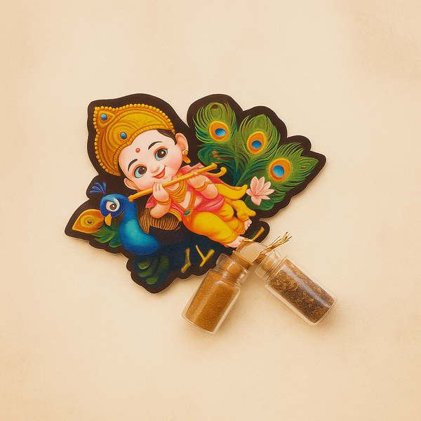 Peacock Murugar Kumkum Set | Traditional Indian Pooja Essentials | Decorative Kumkum Container | Gift for Festivals & Weddings