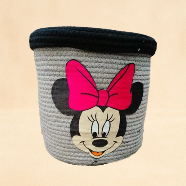 Micey Storage Bag for Kids | Cute Mouse Cartoon Design | Foldable & Durable | Ideal for Toys, Books & Clothes