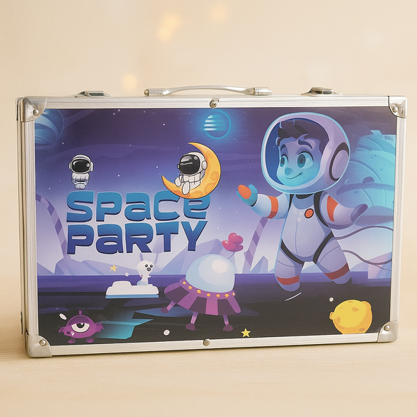 Art Kit Colour Suitcase | Space Party | Painting & Drawing Set for Kids | Portable, Creative & Perfect for Gifting