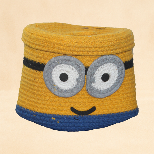 Minion Storage Bag for Kids | Fun Cartoon Design | Foldable & Spacious Organizer | Ideal for Toys, Clothes & Books
