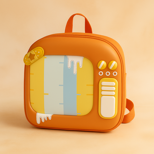 TV Backpack | Retro Cartoon Style School Bag for Kids | Lightweight, Durable & Spacious