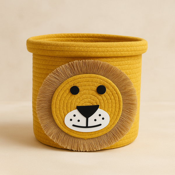 Lion Storage Bag for Kids | Cute Animal Design | Foldable & Spacious | Ideal for Toys, Clothes & Books