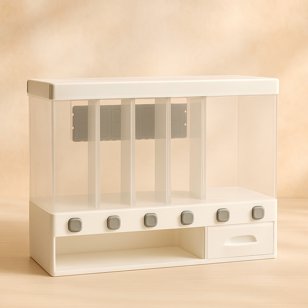 Rectangular Dal Dispenser | Airtight Grain & Pulse Storage Box | Easy Pour Kitchen Organizer for Rice, Wheat, Lentils & Cereals