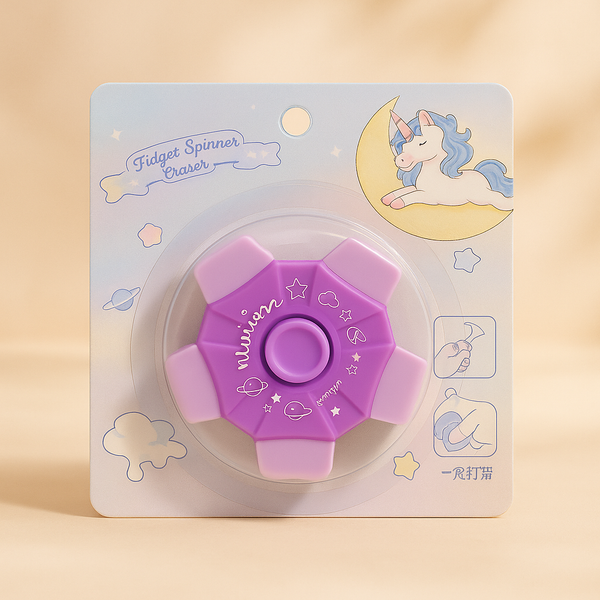 Spinner Eraser for Kids | Fun Rotating Eraser Toy | Dual Purpose for Writing & Play | Ideal for School, Return Gifts & Rewards