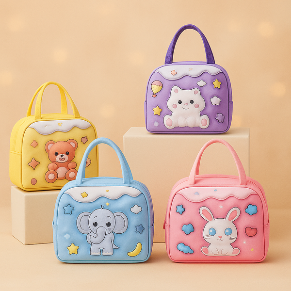 Kids Lunch Bags | Insulated & Lightweight Food Carriers | Fun Cartoon Designs | Ideal for School, Picnics & Travel | Multicolour