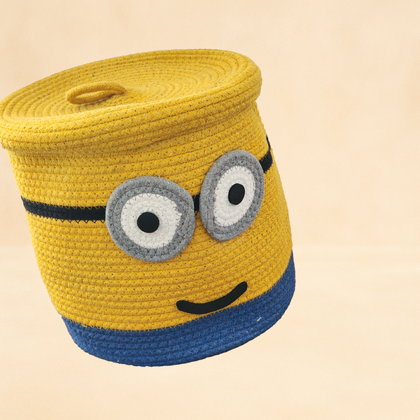 Minion Storage Bag for Kids | Fun Cartoon Design | Foldable & Spacious | Ideal for Toys, Books & Clothes