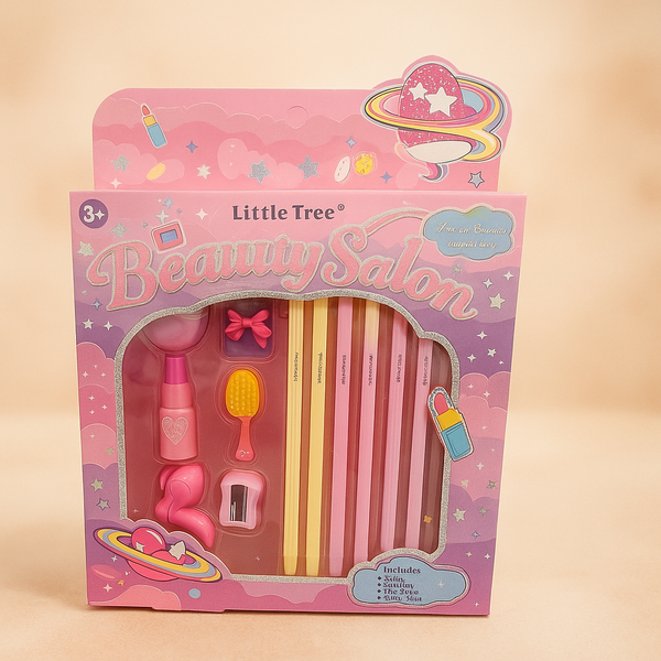Beauty Stationery Set for Girls | Makeup-Themed School Supplies | Cute & Colorful | Ideal for Gifting, Return Gifts & School Use