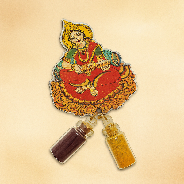 Annapurani Kumkum Set | Traditional Indian Pooja Essentials | Decorative Kumkum Container | Gift for Festivals & Weddings