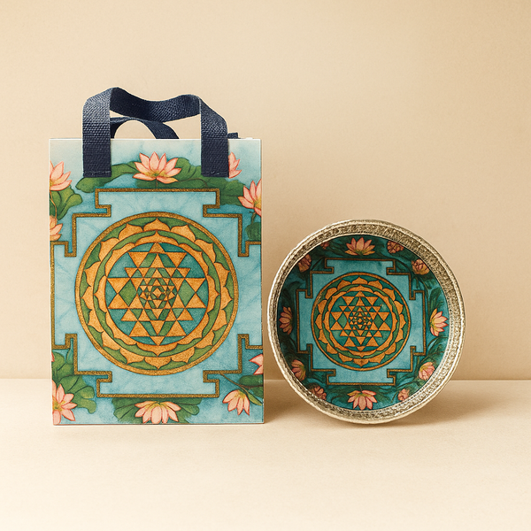 Bag with Tray (Sri Cakkra) | Elegant Gift Bag with Sacred Tray Design